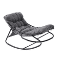 thumbnail image 1 of Ktaxon Rocking Chair with Cushion for Indoor Patio Lounge Rocker, Gray, 1 of 9