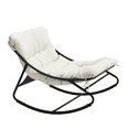 thumbnail image 1 of Ktaxon Rocking Chair with Cushion for Indoor Patio Lounge Rocker, Off-White, 1 of 9