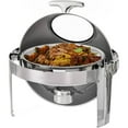 thumbnail image 1 of Ktaxon Roll Top Chafing Dish for Buffet, 6 Quart Stainless Steel Buffet Set with Visible Window, Chafers and Warmers Sets for Party, Catering, Wedding, Banquet, Graduation, 1 of 8