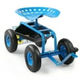 thumbnail image 1 of Ktaxon Rolling Garden Scooter, 360° Swivel Seat with Adjustable Height, Steering Handle & Tool Storage, 30.2 lbs, Blue, 1 of 10
