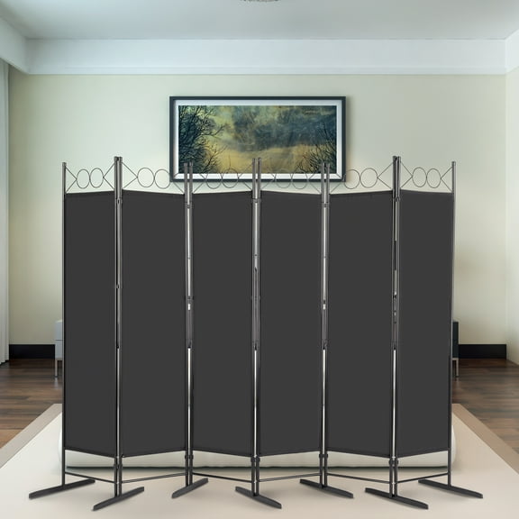Ktaxon Room Divider Partition Folding Frame Screen Freestanding Privacy Divider Portable Screen Wall Divider for Home, Black