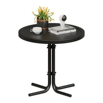 Ktaxon Round Metal Outdoor Side Table for Patio Garden Deck, Weather Resistant, 20.47 Inch, Black