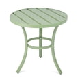 thumbnail image 1 of Ktaxon Round Patio Side Table 20 Inch, Metal Indoor Outdoor Coffee Table, Light Green, 1 of 10