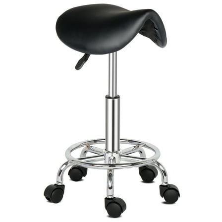 Ktaxon Saddle Stool Rolling Chair for Medical Massage Kitchen Spa Drafting, Adjustable Hydraulic Salon Stool