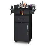 Ktaxon Salon Cabinet for Stylist, Beauty Salon Trolley Cart, Hair Station Stations with Wheels