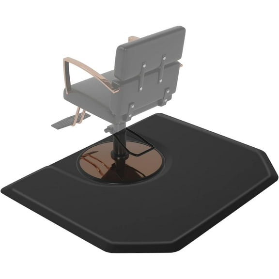 Ktaxon Salon Mat for Hair Stylist 4'x5' Anti Fatigue Barber Floor Mat with Round Base, Salon Chair Mat for Hairdresser Standing, Barbershop Beauty Spa Styling Shampoo Equipment