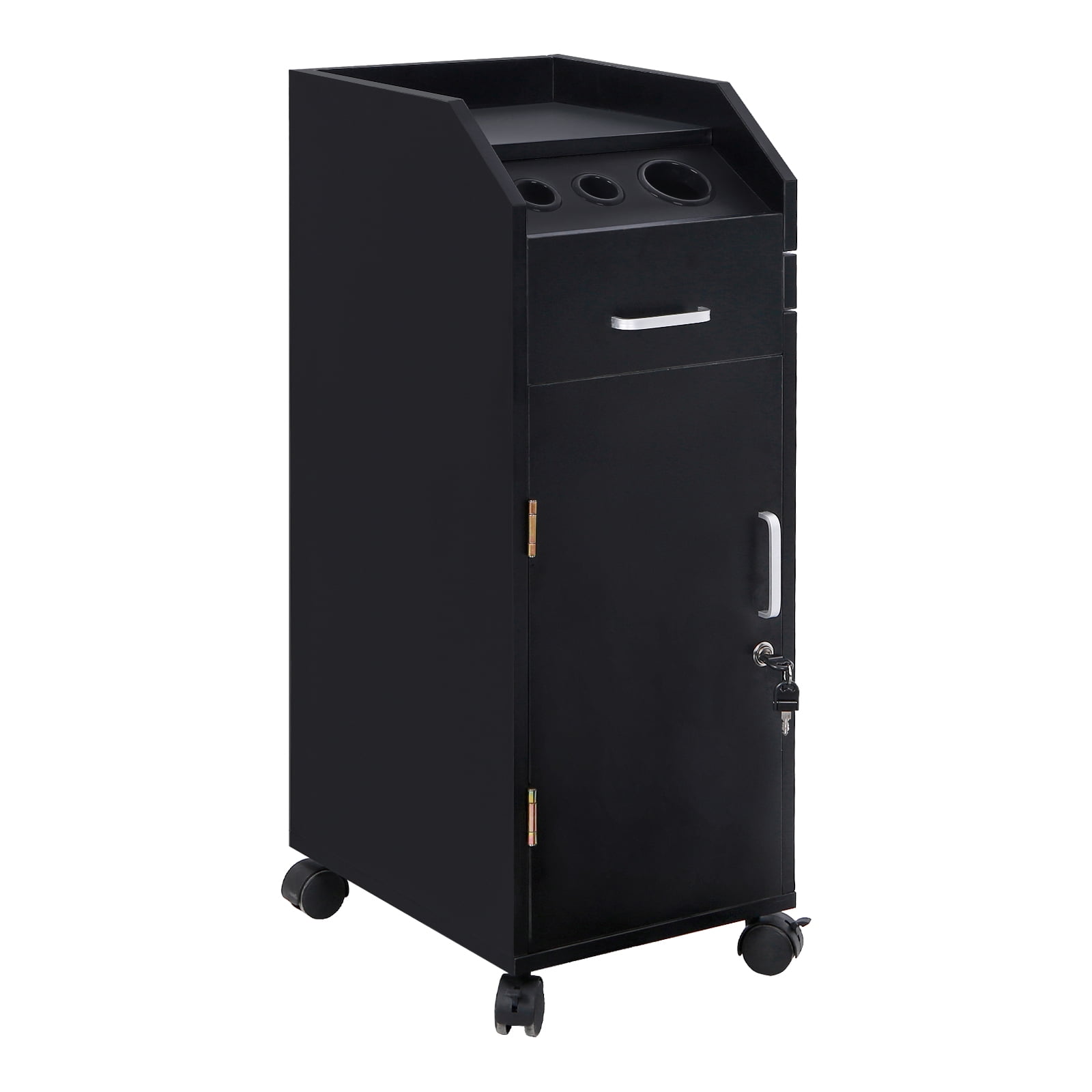 Ktaxon Salon Trolley Storage Cart Mobile Salon Equipment for Beauty SPA Tattoo, Black