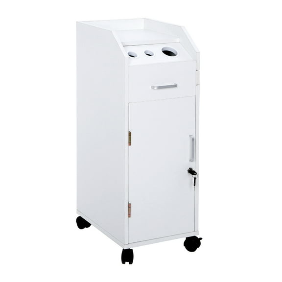 Ktaxon Salon Trolley Storage Cart Mobile Salon Equipment for Beauty SPA Tattoo, White