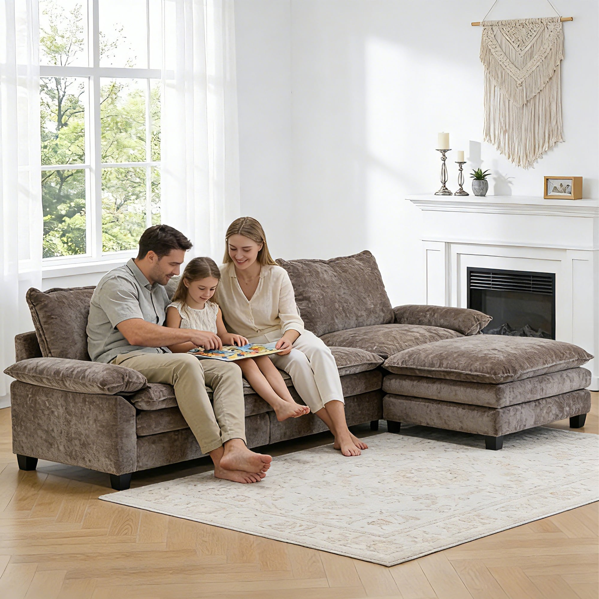 Ktaxon Sectional Sofa L Shaped Couch with Chaise Living Room
