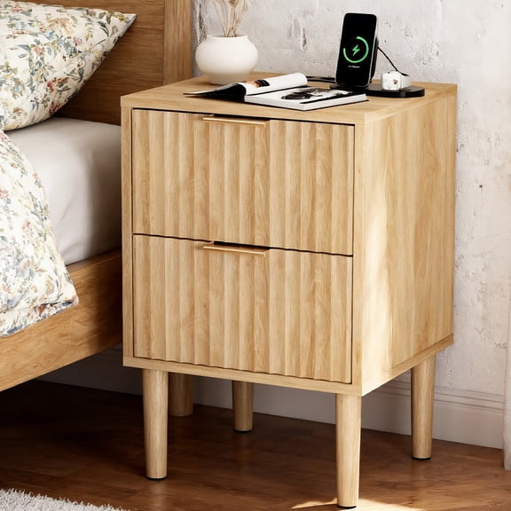 Ktaxon Set of 1 White Nightstand,End Table Wooden Bedside Table Large Capacity Easy to Assemble