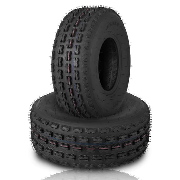 Ktaxon Set of 2 21x8-9 ATV & UTV All Terrain Tires, 6 Ply Tubeless Knobby Tread Front Rear Tires
