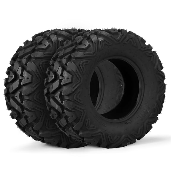 Ktaxon Set of 2 24x10-11 ATV & UTV All Terrain Tires, 6 Ply Tubeless Deep Tread Mud Tires