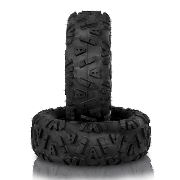 Ktaxon Set of 2 24x8-12 ATV & UTV All Terrain Tires, 6 Ply Tubeless Non-Directional Knobby Mud Tires