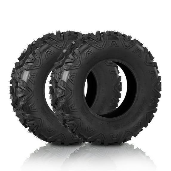 Ktaxon Set of 2 26x8-12 ATV & UTV All Terrain Tires, 6 Ply Tubeless Non-Directional Knobby Mud Tires