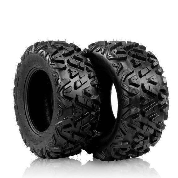 Ktaxon Set of 2 26x9-12 ATV & UTV Front All Terrain Tires, 6 Ply Tubeless Knobby Mud Tires
