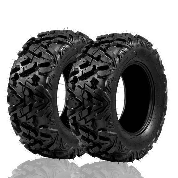 Ktaxon Set of 2 26x9-14 ATV & UTV Front All Terrain Tires, 6 Ply Tubeless Mud Trail Tires