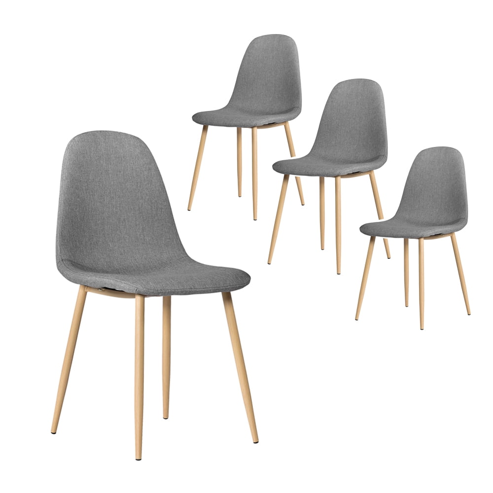 Ktaxon Folding Chairs Set of 4 Modern Kitchen Dinner Chairs, Padded Accent Chairs Reading Chair Bar Office Chair with Metal Legs Black