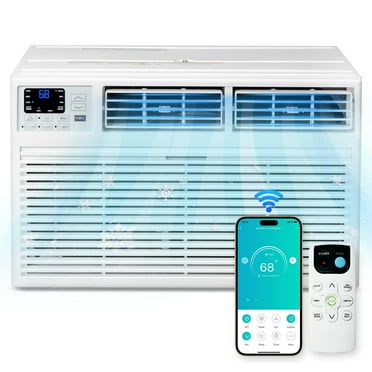Ktaxon Smart 12000 BTU Through the Wall Air Conditioner with Remote & App Control, Energy Saving Wall AC Unit with Timer for Bedroom, Living Room, Apartment, Dorm up to 550 Square Feet, 115V/60Hz