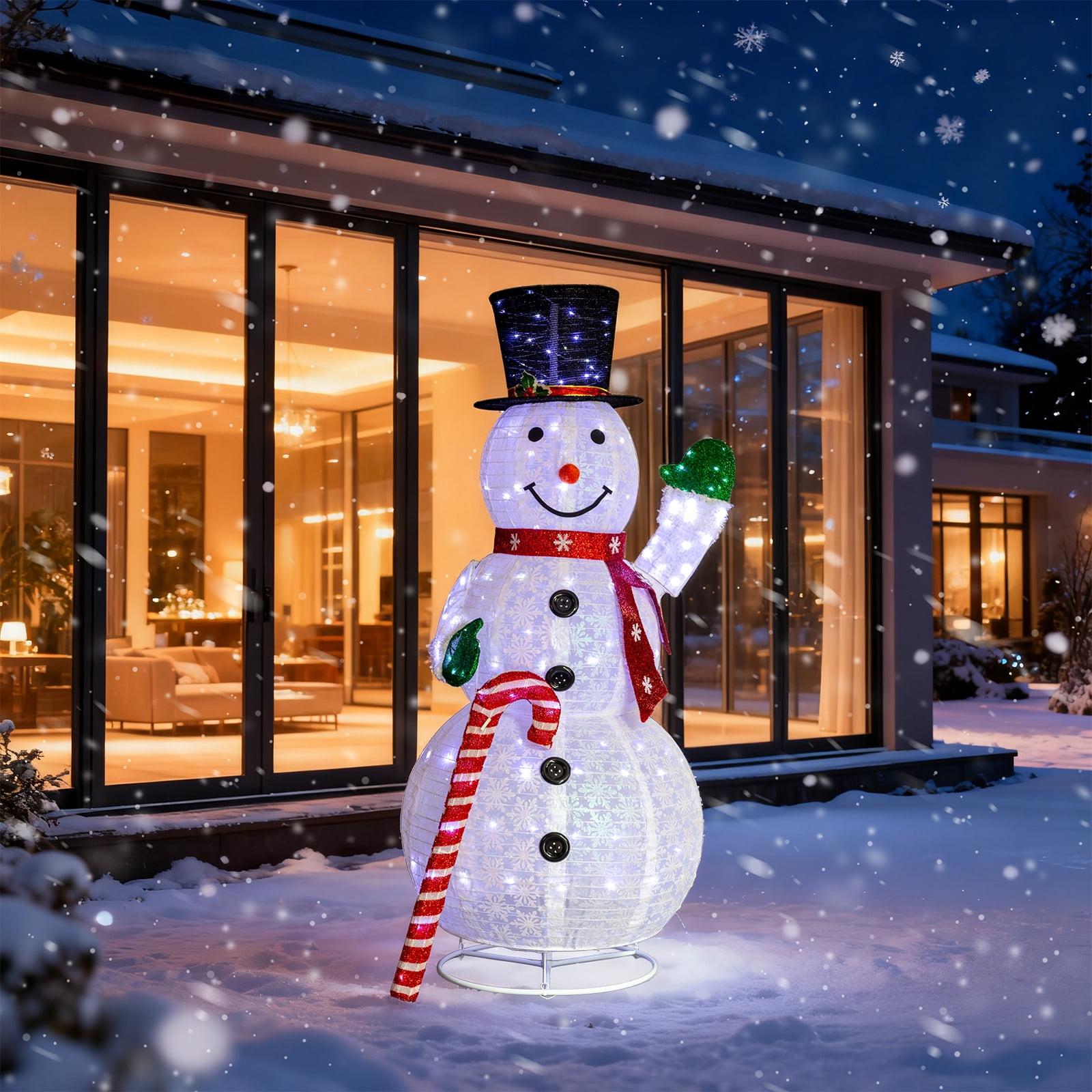 Ktaxon Snowman Christmas Lighted Snowman Outdoor Decoration for Holiday