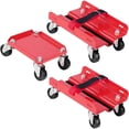 thumbnail image 1 of Ktaxon Snowmobile Dolly, 3 PCS 1500 LBS Capacity with 3”PUSwivel Casters for Smooth Moving & Scratch-Free Ski Protection, Red, 1 of 7