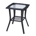 thumbnail image 1 of Ktaxon Sophisticated All-Weather Durability Round End Table, Black, 1 of 9