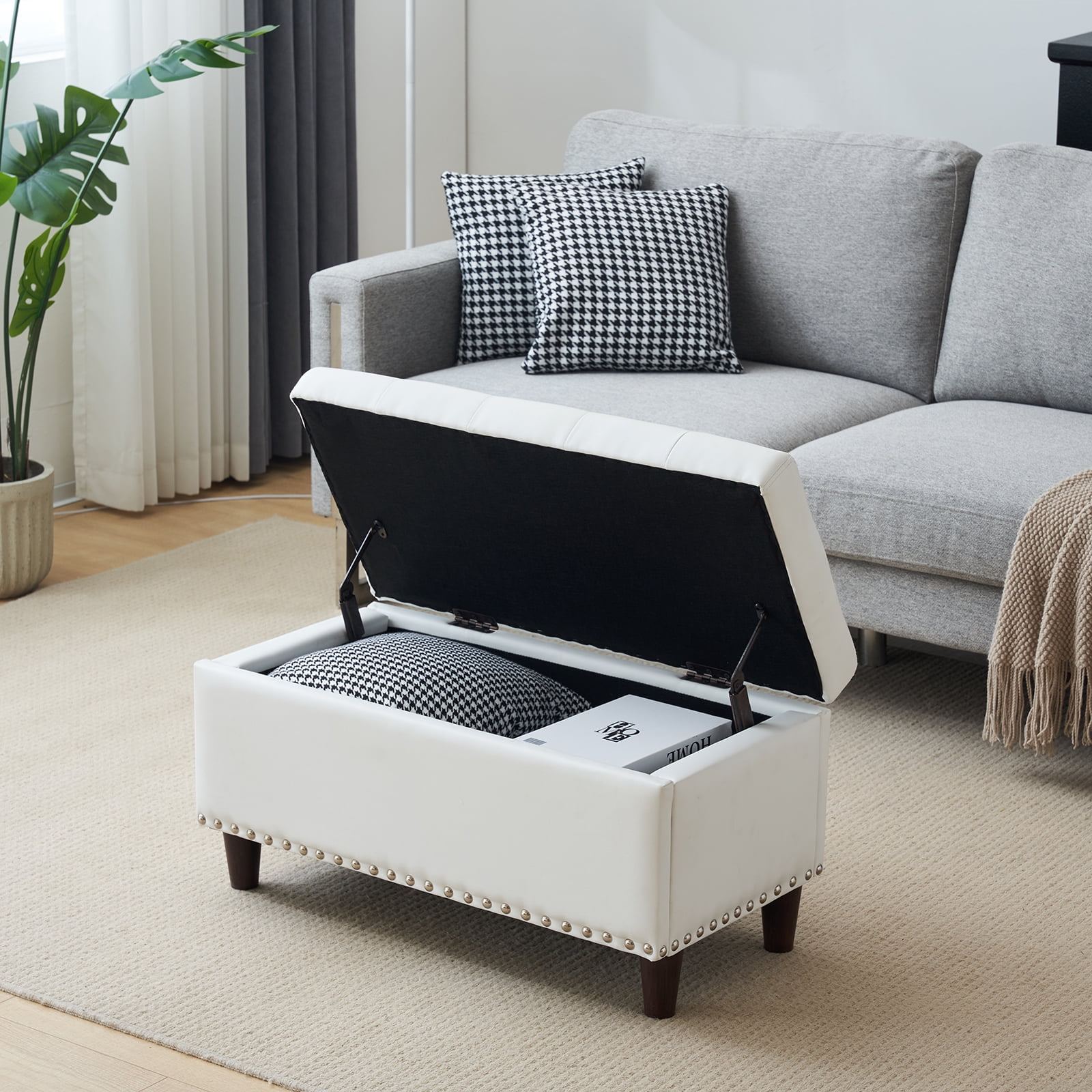 Footstools With Storage NAIMP Foldable Storage Ottoman Box Footstool ...
