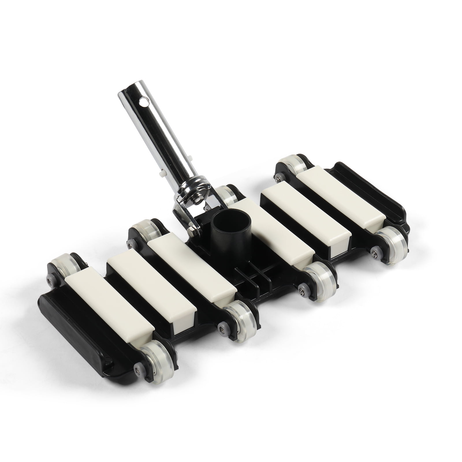 Ktaxon Swimming Pool Vacuum Head, Rectangle Pool Vacuum Head with Wheels, Black&White
