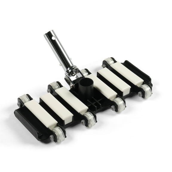 Ktaxon Swimming Pool Vacuum Head, Rectangle Pool Vacuum Head with Wheels, Black&White