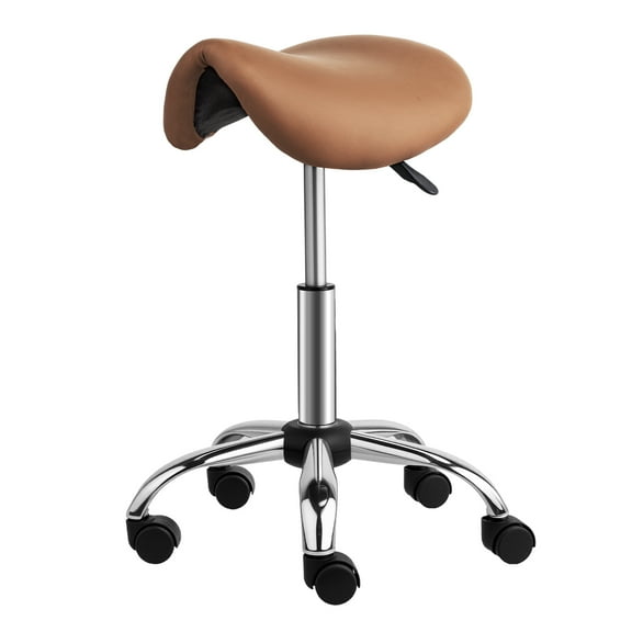 Ktaxon Swivel Salon Stool Chair, 400LBS Adjustable Hydraulic Rolling Stool, Ergonomic Bar Stool, Brown