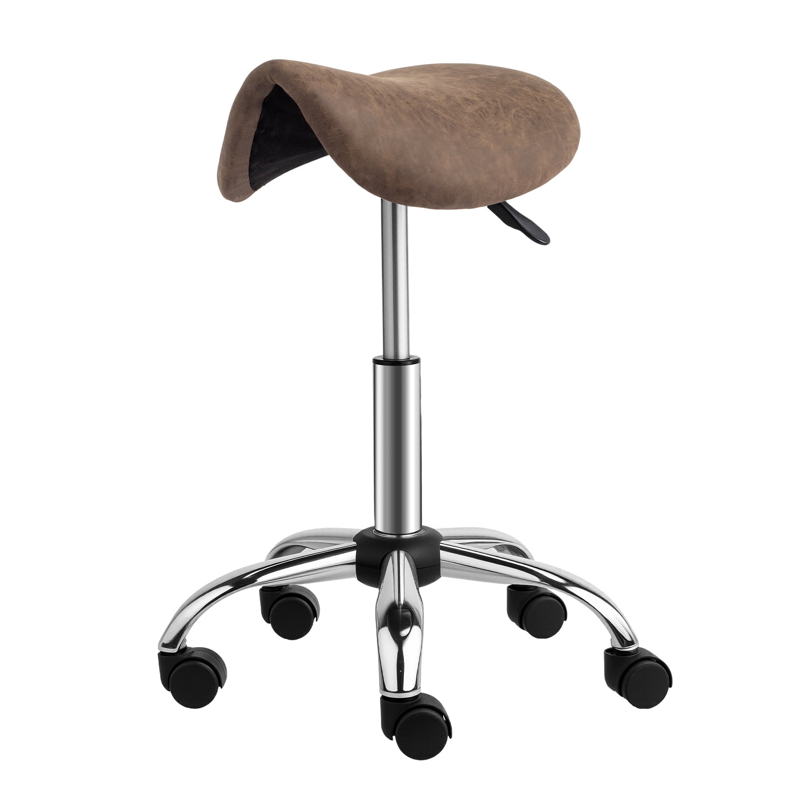 Ktaxon Swivel Salon Stool Chair, 400LBS Adjustable Hydraulic Rolling Stool, Ergonomic Bar Stool, Walnut