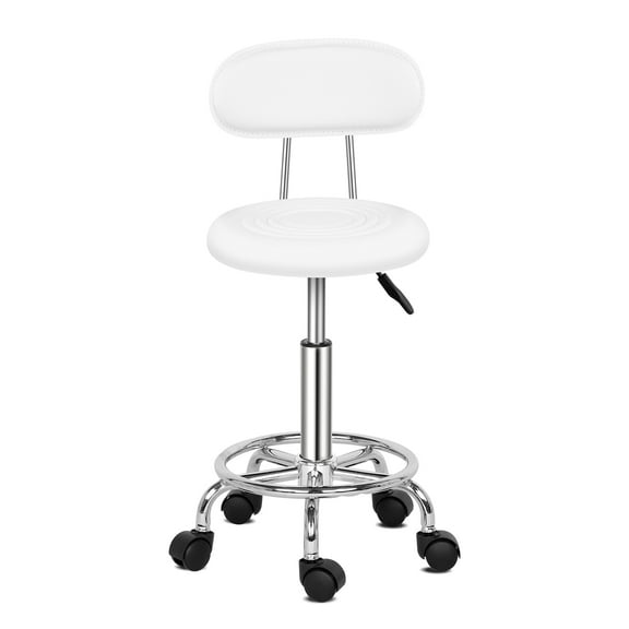 Ktaxon Swivel Salon Stool Chair with Backrest, Adjustable Hydraulic Rolling Stool Work Salon Drafting Swivel Task Chair