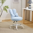 thumbnail image 1 of Ktaxon Teddy Fleece Office Chair, Rabbit Ear Backrest Vanity Chair, Adjustable Swivel Reading Chair for Home Office Light Blue, 1 of 7
