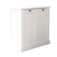 thumbnail image 1 of Ktaxon Tilt Out Laundry Sorter Cabinet, Wooden Trash Cabinet, Double Tilt-Out Laundry Hamper Bathroom Cabinet, White, 1 of 7