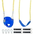 thumbnail image 1 of Ktaxon Toddler Swing, Full Bucket Baby Swing Seat with Coated Chains for Outdoor Use, Blue, 1 of 6