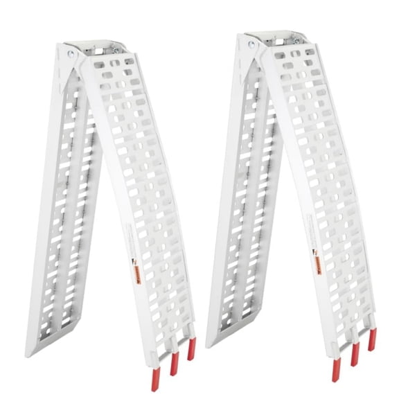 Ktaxon Truck Ramps, 7ft Aluminum, 1500lbs Capacity, 2pcs Trailer Ramp with Load Straps for UTV/Motorcycle/Lawn Mower/Dirt Bike