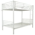 thumbnail image 1 of Ktaxon Twin Over Twin Metal Bunk Bed, Heavy Duty Bed Frame,Loft Bed for Children,White, 1 of 6