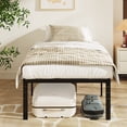 thumbnail image 1 of Ktaxon Twin Size Bed Frames, 18" Metal Platform Bed, Black, 1 of 9