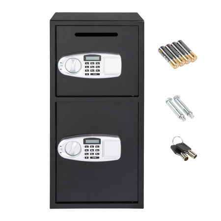 Ktaxon Two Door Digital Safe Depository Drop Box Safes Cash Office Security Lock New
