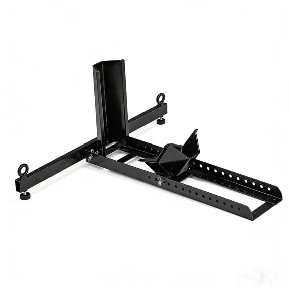 Ktaxon U-shaped Motorcycle Wheel Chock Stand, 1800 lbs 14-Speed Adjustable Motorcycle Front Wheel Repair Tool, Black