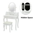 thumbnail image 1 of Ktaxon Vanity Jewelry Wooden Makeup Dressing Table Set W/Stool Mirror Cabinet &4 Drawer, 1 of 8