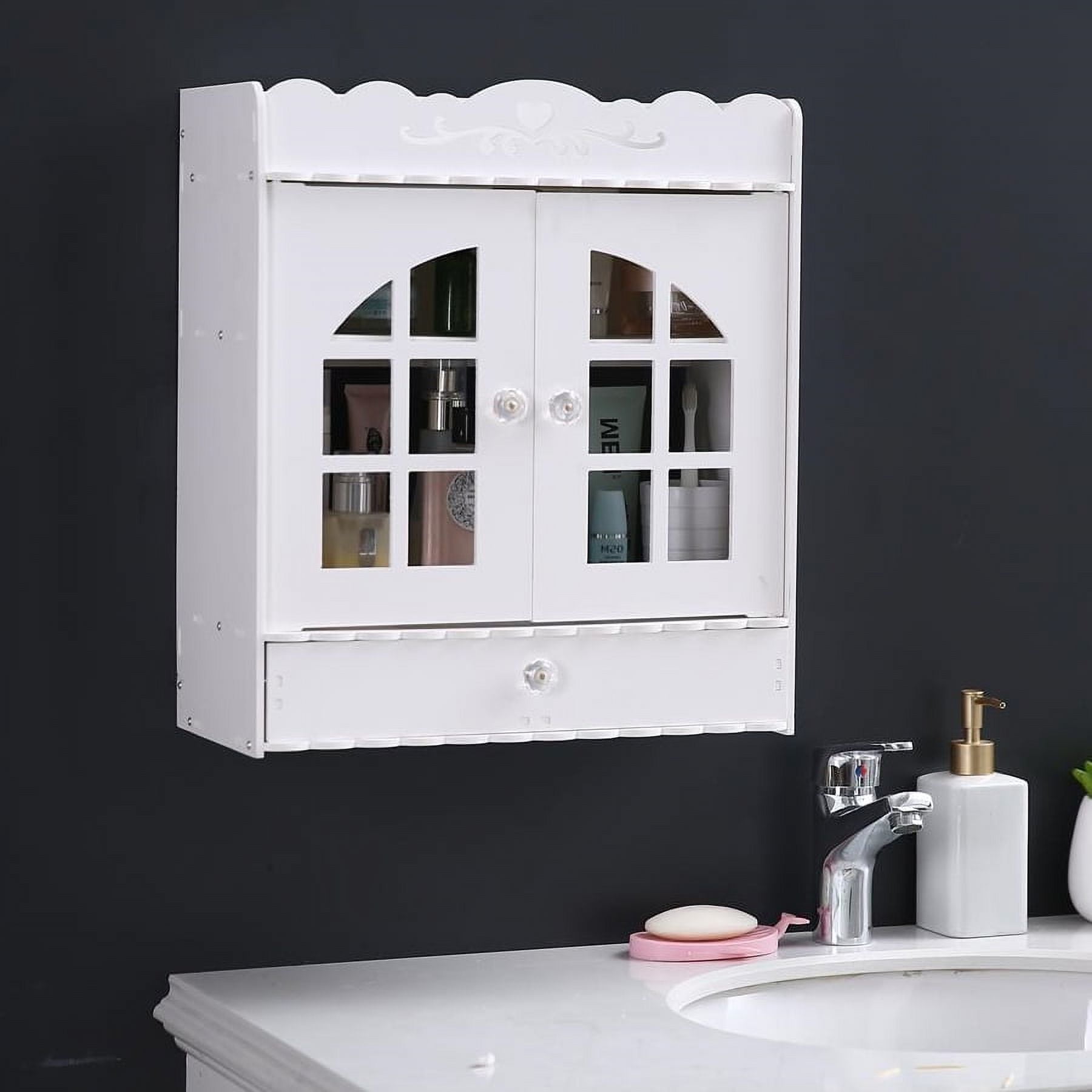 Ktaxon Wall Mount Bathroom Storage Organizer Medicine
