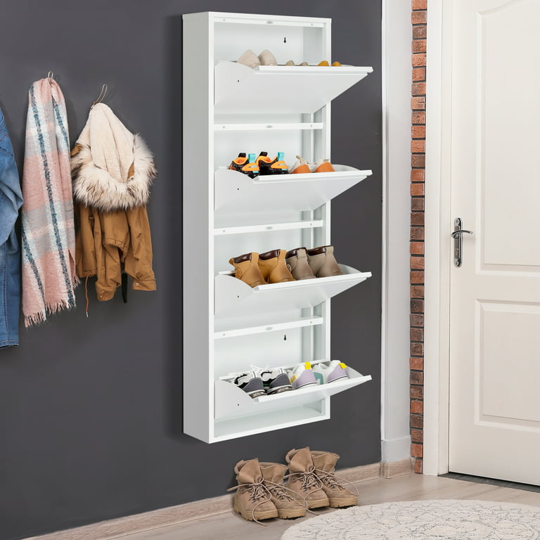 FurnitureHMD Pre-Assembled Shoe Storage Cupboard space Saving Shoe Cabinet  Shoe Rack for Living Room, Hallway