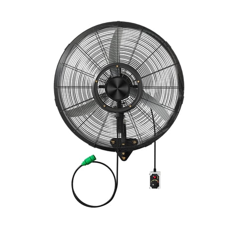 Ktaxon 20" Outdoor Misting Wall Fan with Detachable Spray Ring, Industrial Wall Mount Mist Fan with Wired Controller BLDC Motor, 4-Speed High Velocity Waterproof Oscillating Fan for Outdoor