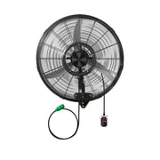 Ktaxon 26" Outdoor Misting Wall Fan Detachable Spray Ring, Industrial Wall Mount Mist Wired Controller BLDC Motor, 4-Speed High Velocity Waterproof Oscillating Outdoor