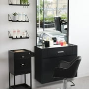 Ktaxon Wall Mount Salon Station, Barber Beauty Spa Styling Station, with Vanity Mirror