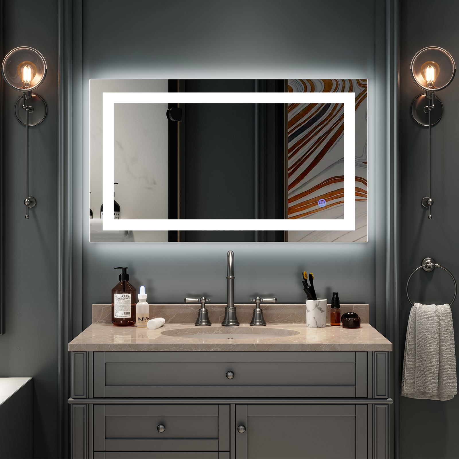 Lomo Led Lighted Bathroom Mirror