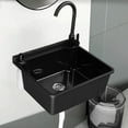 thumbnail image 1 of Ktaxon Wall-Mounted Utility Sink with Hot&Cold Faucet, Wall-Mounted Utility Tub with Wall Bracket for Laundry Room, Garage, Workshop, Basement, Shop, 1 of 8