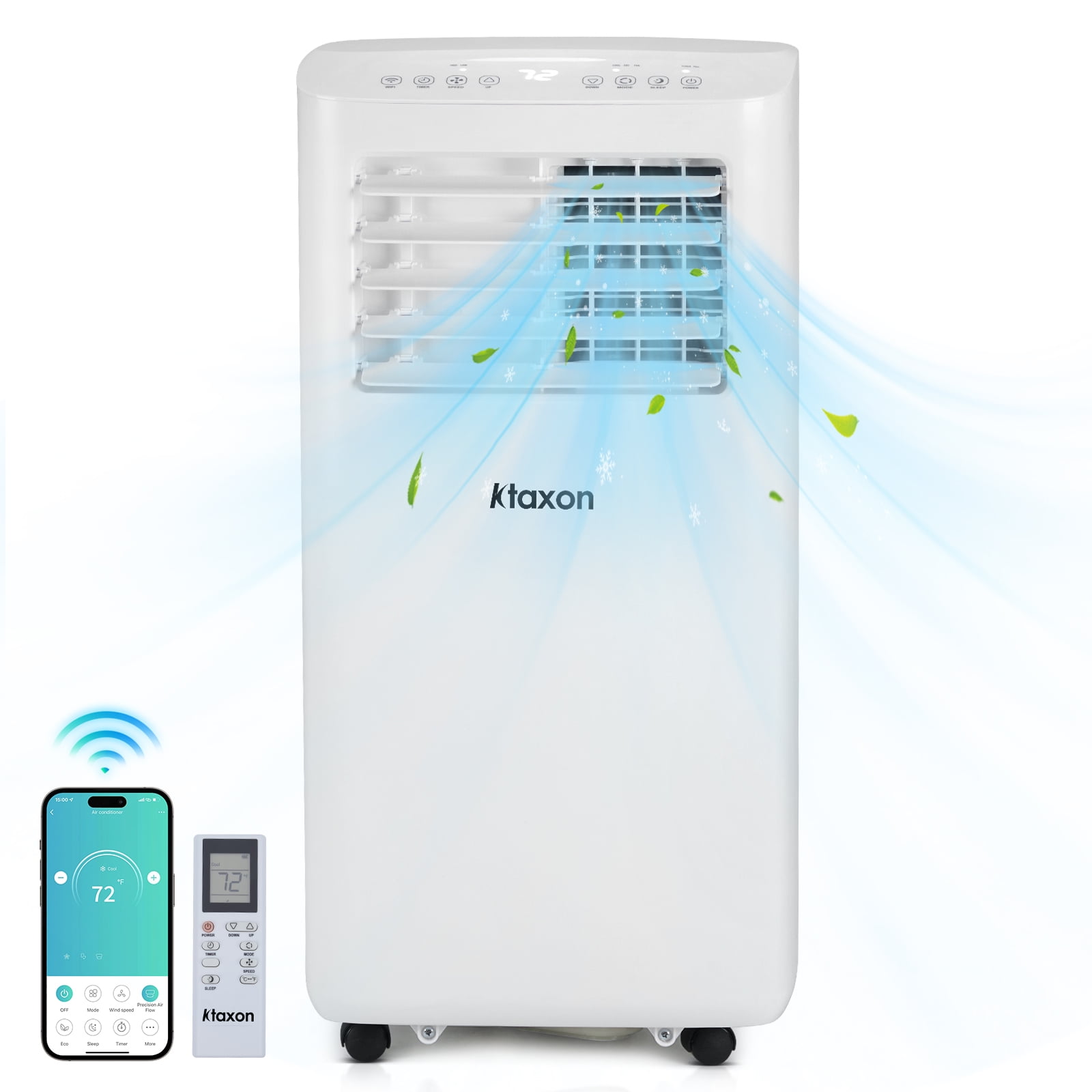 Ktaxon WiFi Enabled 7100BTU (10000BTU ASHRAE) Portable Air Conditioner & Dehumidifier Function With Remote Control & Window Kit