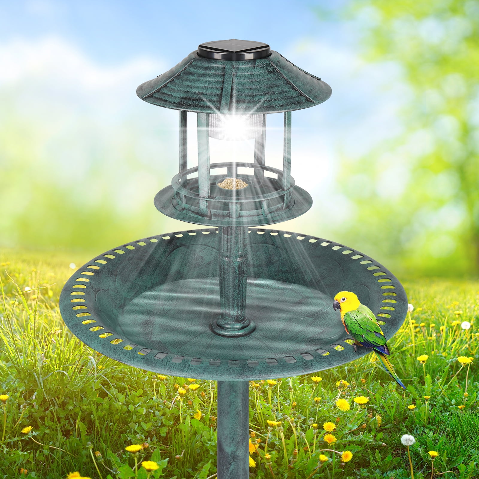 Toyvian 2.5W Solar Powered Water Fountain Adjustable Aerator For