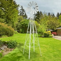 Ktaxon Windmill 8FT Large Wind Spinners for Outdoor,Yard&Garden, Garden Decor,White